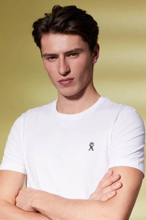 فيكونت أ. تيشيرت ترافيس وايت قطن 100%